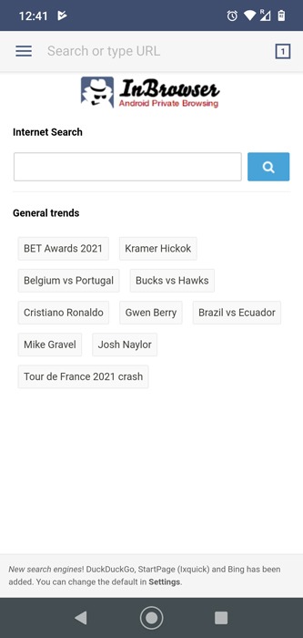 Best Privacy Browsers Android Inbrowser