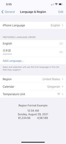 Change Language App Ios Language Region