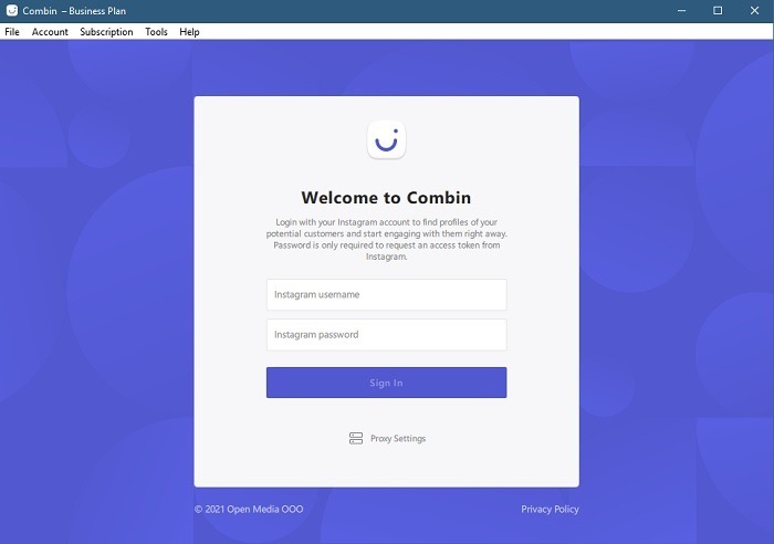 Combin Review Log In With Instagram Account