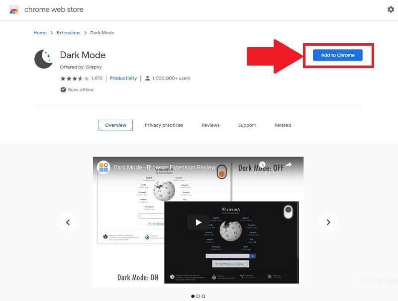 Dark Mode Google Docs Extension