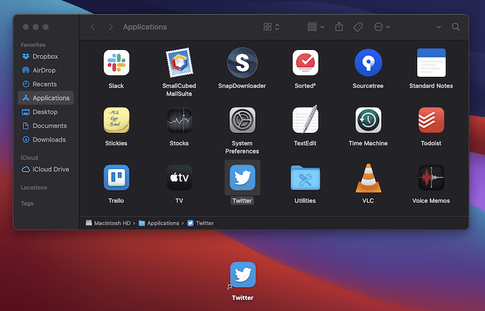 Creating an app alias.