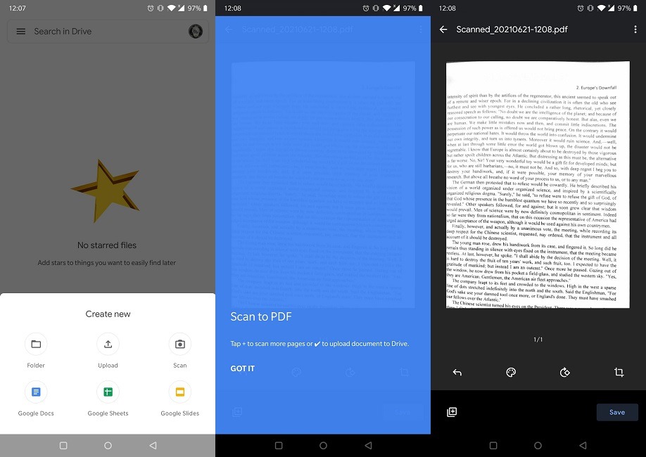 Document Scanner Apps Android Google Drive