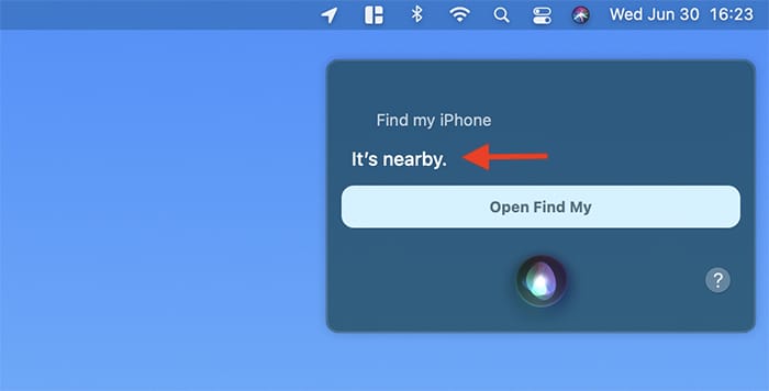 Find Iphone Ipad Using Siri Pinging From Macos
