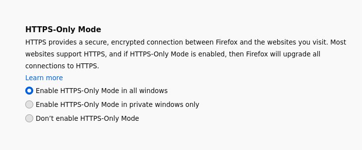 Firefox Https Only Mode