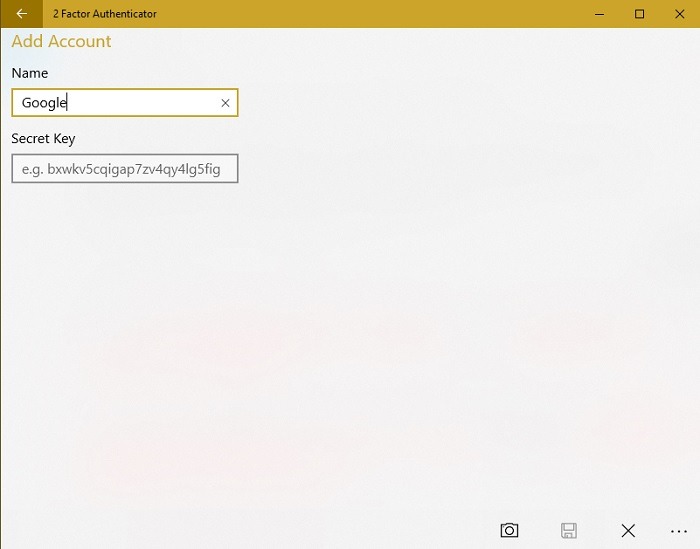 Entering secret Google key on 2 Factor Authenticator