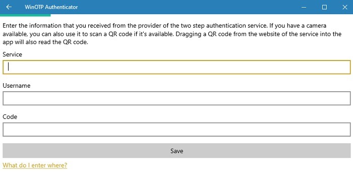 Enter your Google service details in WinOTP Authenticator