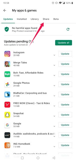 How To Use Nearby Device Share Tab