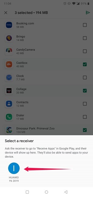 How To Use Nearby Share Select Receiver