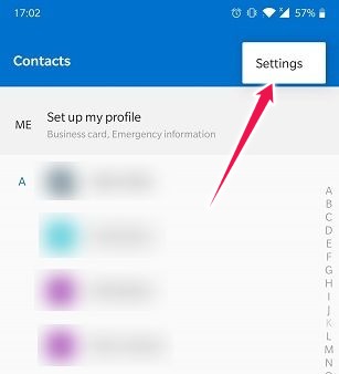 Import Export Contacts On Android Contacts Settings