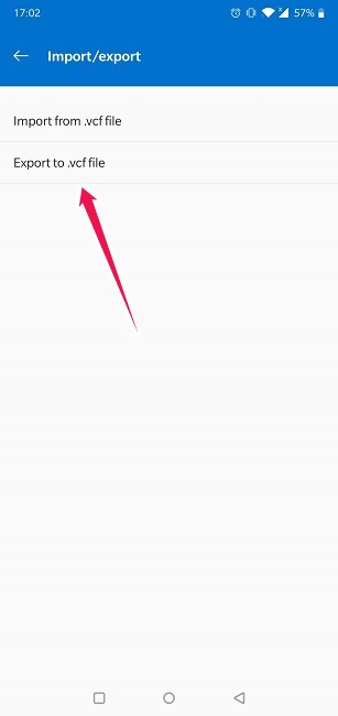 Import Export Contacts On Android Export Contacts Manually