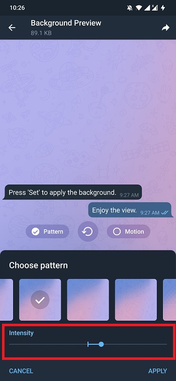 Intensity Telegram Backgrounds Animated