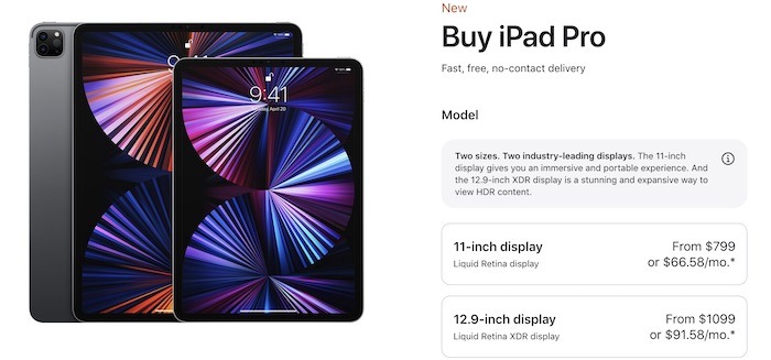 Ipadpro 2020 Versus Ipadpro 2021 Price