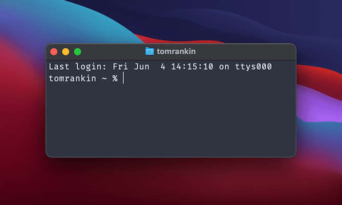 A basic Terminal screen.