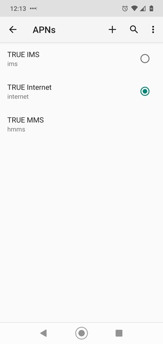 Manually resetting APN data.