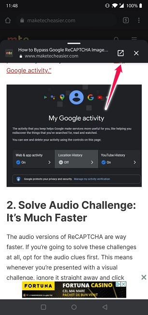 Preview Links Chrome Android Open Page Or Close