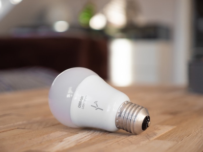 A smart lightbulb.