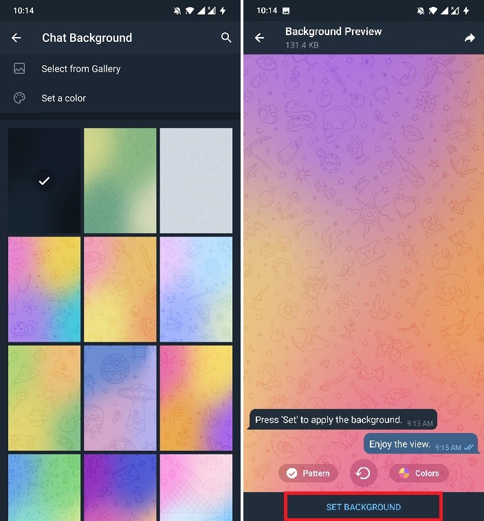 Telegram Backgrounds Set