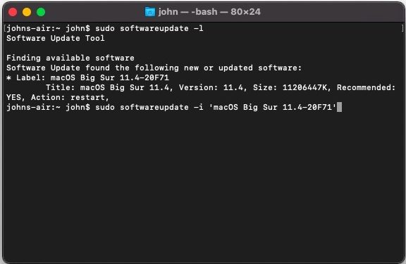 Update Mac From Terminal Install Name