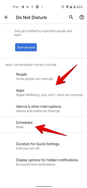 Android Notifications Schedule Dnd Mode