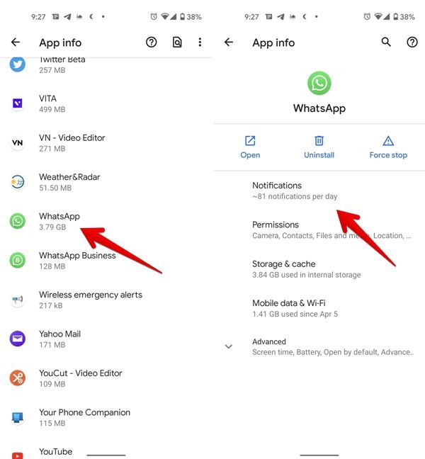 Android Notifications Turn Off Individual Apps