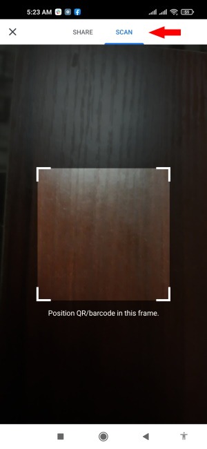 Chrome Tab Sharing Tap Scan 1