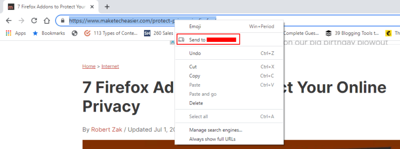 Chrome Tab Sharing Via Url