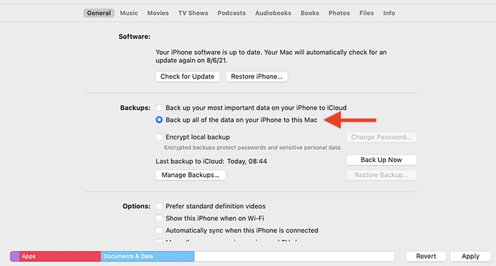 Free Up Storage Iphone Preparing For Itunes Backup