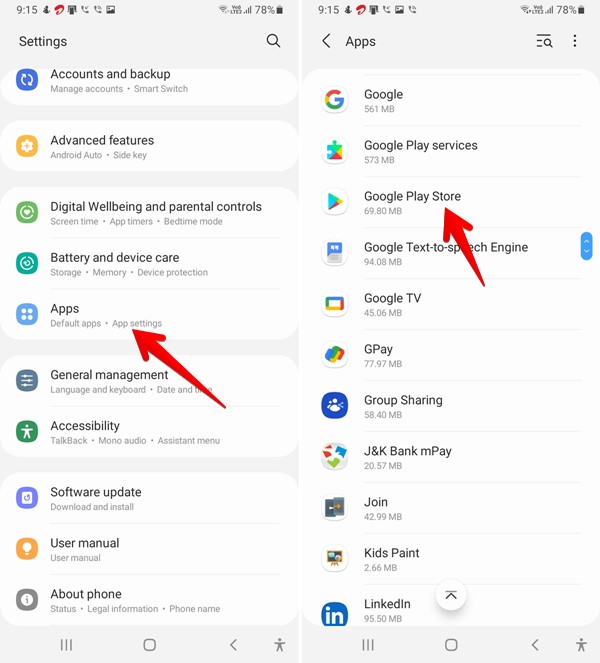 Google Play Store Open From Phone Settings
