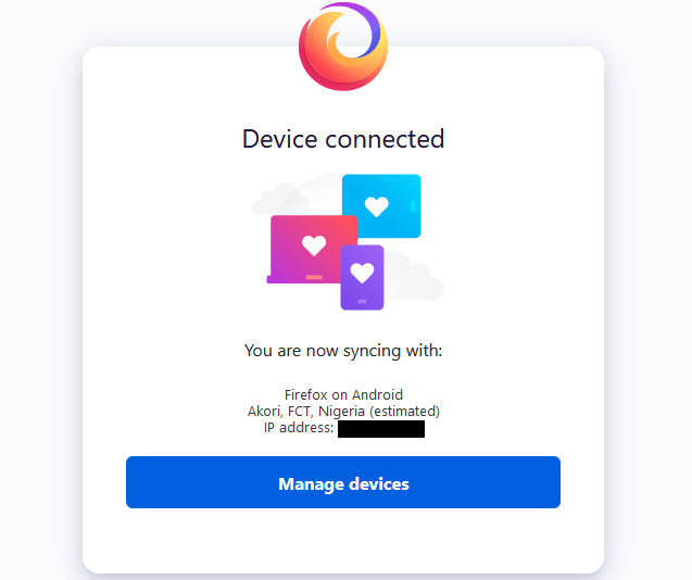 How To Sync Firefox Device Connected