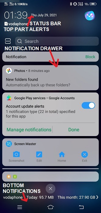 Manage Notifications Android System Notification Types