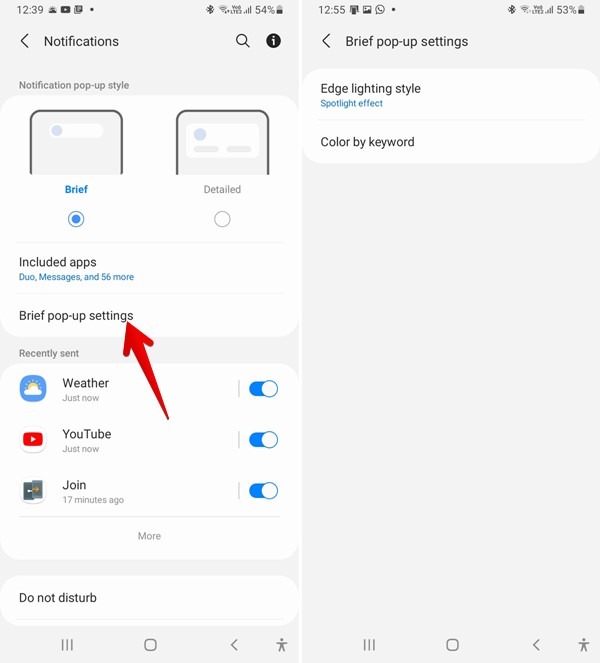 Samsung One Ui 3 Customize Notification Pop Up Style