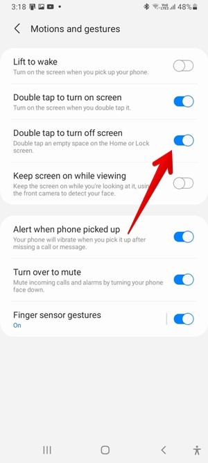 Samsung One Ui 3 Double Tap Screen