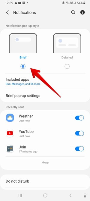 Samsung One Ui 3 Enable Change Notification Pop Up Style
