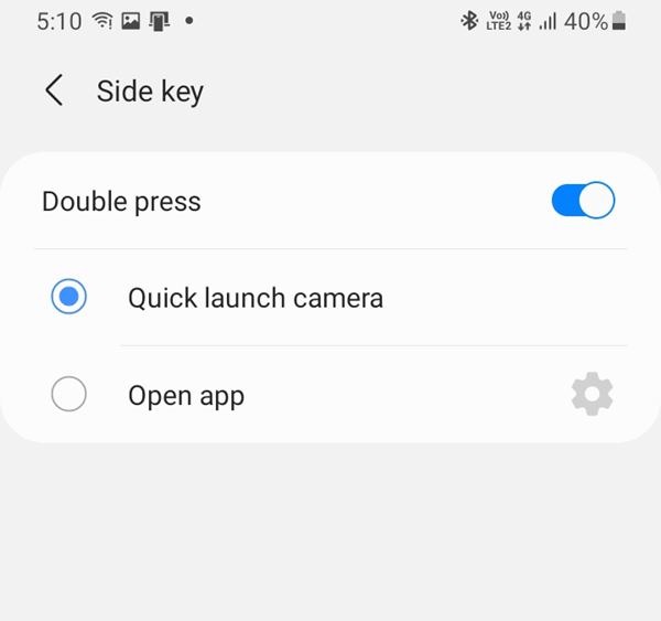 Samsung One Ui 3 Power Key