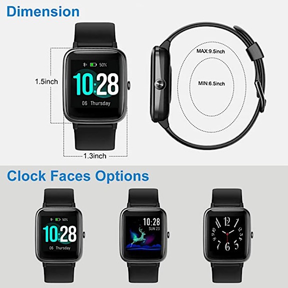 Willful Smartwatch Dimensions
