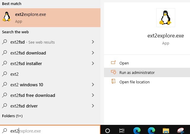 Windows Linux Ext4 Ext2explore Admin