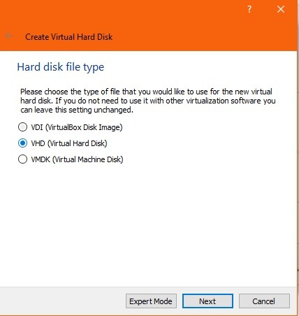 Windows Linux Ext4 Virtualbox Hard Disk File