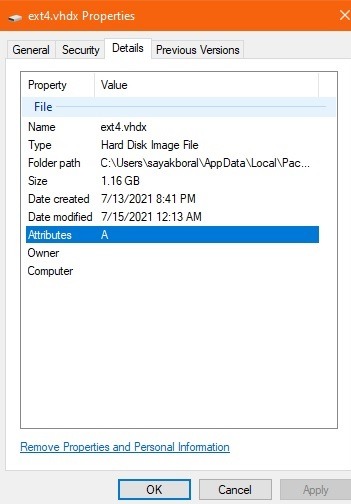 Windows Linux Ext4 Wsl Ext4 Details