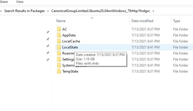 Windows Linux Ext4 Wsl Localstate