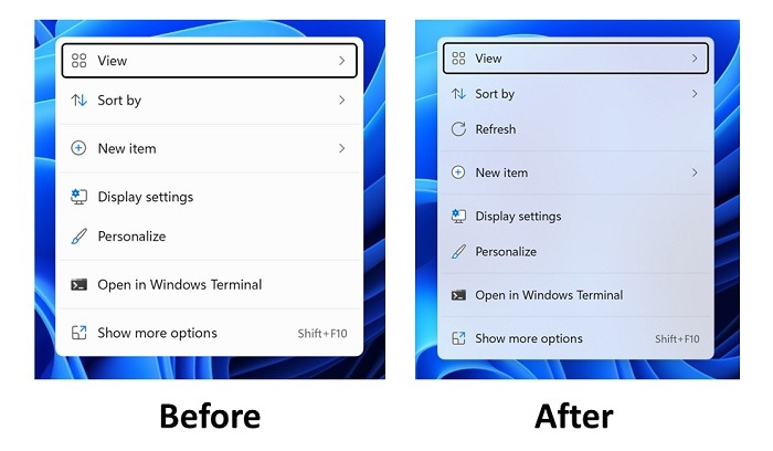 Windows11 Improvements Acrylic Context Menus