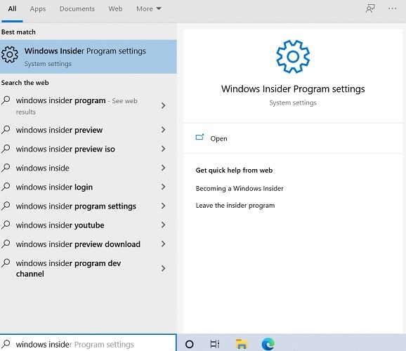 Windows11 Insider Program Settings
