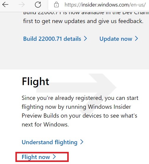 Windows11 Preview Flight Now