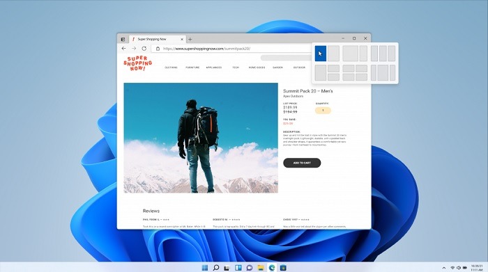 Windows11 Snap Snap Layouts