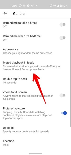 Youtube Videos Settings Autoplay Home Screen