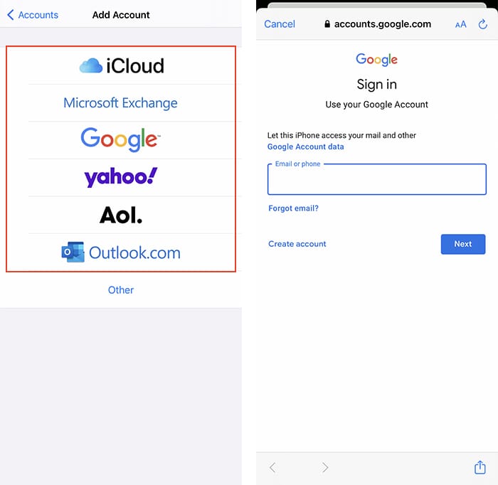 Add Email Account Iphone Automatic Way Settings App