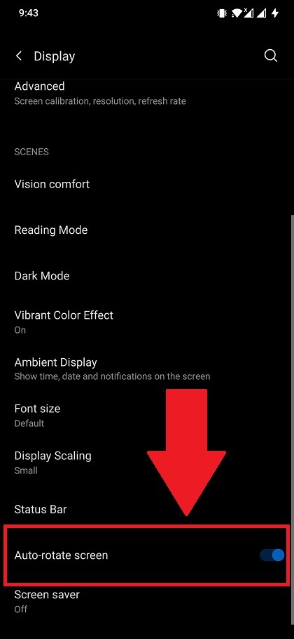 Android Screen Rotation Not Working Auto Rotate