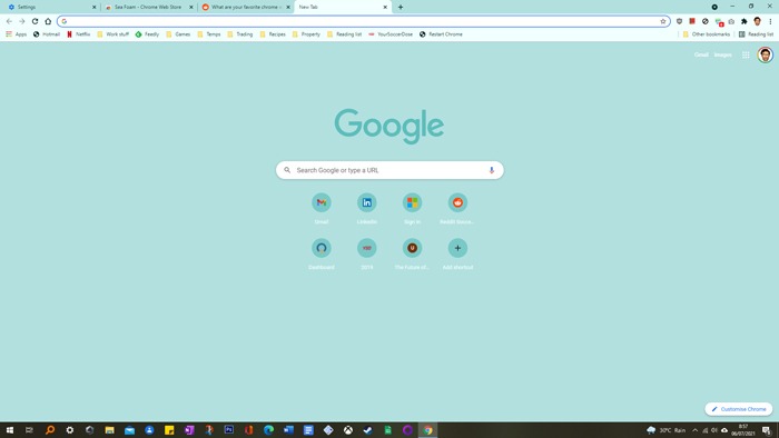 Best Chrome Themes Sea Foam