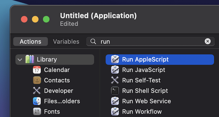 Searching for actions.