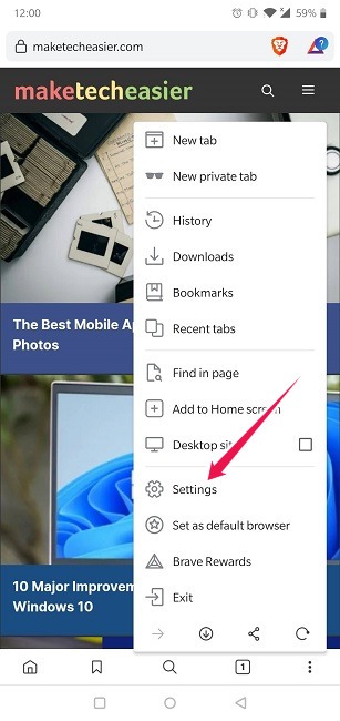 Clear Web Browsing History Android Brave Settings