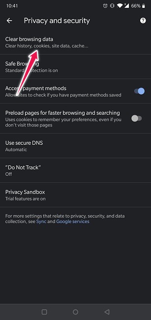 Clear Web Browsing History Android Chrome Clear History